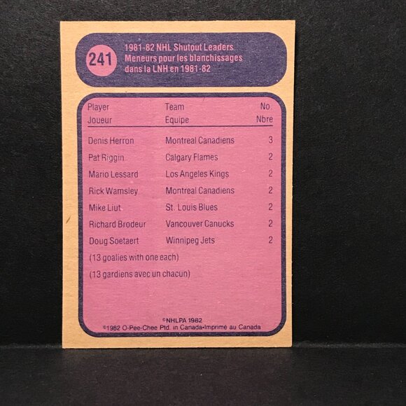 Montreal Canadiens Denis Herron signed autographed 1982-83 Topps hockey card - Picture 2 of 2